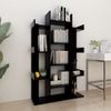 Librería De Madera Contrachapada Negro 86x25,5x140 Cm