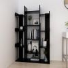 Librería De Madera Contrachapada Negro 86x25,5x140 Cm