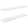 Estante Flotante De Pared 4 Uds Mdf Blanco Brillo 50x23x3,8 Cm