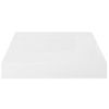 Estante Flotante De Pared 2 Uds Mdf Blanco Brillo 23x23,5x3,8cm