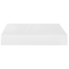 Estante Flotante De Pared 2 Uds Mdf Blanco Brillo 23x23,5x3,8cm