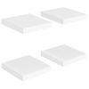 Estantes Flotantes De Pared 4 Uds Mdf Blanco 23x23,5x3,8 Cm