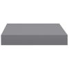 Estante Flotante De Pared Mdf Gris 23x23,5x3,8 Cm