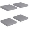 Estantes Flotantes De Pared 4 Uds Mdf Gris 23x23,5x3,8 Cm