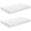 Estante Flotante De Pared 2 Uds Mdf Blanco Brillo 40x23x3,8 Cm