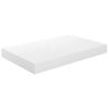 Estante Flotante De Pared 2 Uds Mdf Blanco Brillo 40x23x3,8 Cm