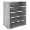 Mueble Zapatero Madera Contrachapada Gris Hormigón 60x35x70 Cm