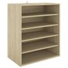 Mueble Zapatero De Madera Contrachapada Color Roble 60x35x70 Cm