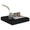 Estante Flotante Pared 2 Uds Mdf Negro 23x23,5x3,8 Cm