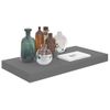 Estantes Flotantes De Pared 2 Uds Mdf Gris Brillo 50x23x3,8 Cm