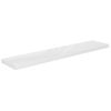 Estante Flotante De Pared Blanco Brillante Mdf 120x23,5x3,8 Cm