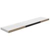 Estante Flotante De Pared Blanco Brillante Mdf 120x23,5x3,8 Cm