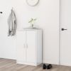 Mueble Zapatero Madera Contrachapada Blanco Brillo 60x35x92 Cm