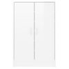 Mueble Zapatero Madera Contrachapada Blanco Brillo 60x35x92 Cm