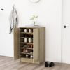 Mueble Zapatero Madera Contrachapada Roble Sonoma 60x35x92 Cm Marrón