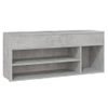 Banco Zapatero Madera De Ingeniería Gris Hormigón 105x30x45 Cm