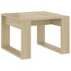 Mesa Auxiliar De Madera Contrachapada Roble Sonoma 50x50x35 Cm Marrón