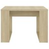 Mesa Auxiliar De Madera Contrachapada Roble Sonoma 50x50x35 Cm Marrón