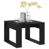 Mesa Auxiliar De Madera Contrachapada Negro 50x50x35 Cm