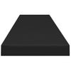 Estante Flotante De Pared Mdf Negro 120x23,5x3,8 Cm