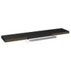 Estante Flotante De Pared Mdf Negro 120x23,5x3,8 Cm