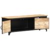 Mueble Para Tv 120x30x40 Cm Madera Maciza De Mango Negro