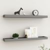 Estantes De Pared Loggia 2 Uds Gris Mdf 80x15x4 Cm