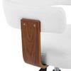 Sillas De Comedor Giratorias 4 Uds Madera Curvada Cuero Blanco