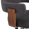 Silla De Oficina Giratoria De Madera Curvada Y Tela Gris