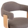 Silla De Oficina Giratoria De Madera Curvada Y Tela Gris Taupe Gris Topo