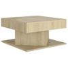 Mesa De Centro Madera Contrachapada Roble Sonoma 57x57x30 Cm Marrón