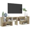 Mueble De Tv Madera Contrachapada Roble Sonoma 149x30x52 Cm Marrón