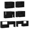 Mueble De Tv Madera Contrachapada Negro 149x30x52 Cm