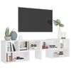 Mueble De Tv Madera Contrachapada Blanco 149x30x52 Cm