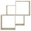 Estante Cubo De Pared Contrachapado Roble Sonoma 80x15x78,5 Cm