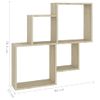 Estante Cubo De Pared Contrachapado Roble Sonoma 80x15x78,5 Cm