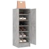 Mueble Zapatero De Aglomerado Gris Hormigón 32x35x92 Cm