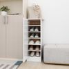 Mueble Zapatero De Aglomerado Blanco 32x35x92 Cm