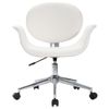 Silla De Oficina Giratoria De Cuero Sintético Blanco