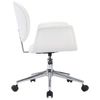 Silla De Oficina Giratoria De Cuero Sintético Blanco