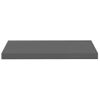 Estantes Flotantes De Pared 2 Uds Mdf Gris Brillo 60x23,5x3,8cm