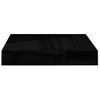 Estante Flotante De Pared Negro Brillante Mdf 23x23,5x3,8 Cm