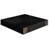 Estante Flotante De Pared Negro Brillante Mdf 23x23,5x3,8 Cm