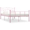 Estructura De Cama De Metal Rosa 120x200 Cm