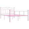 Estructura De Cama De Metal Rosa 120x200 Cm