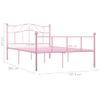 Estructura De Cama De Metal Rosa 120x200 Cm