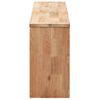 Banco Zapatero De Madera Maciza De Nogal 94x20x38 Cm Marrón