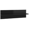 Estante De Pared 4 Uds Contrachapado Negro Brillo 60x11,5x18 Cm