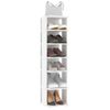 Mueble Zapatero Madera Contrachapada Blanco 27,5x27x102 Cm