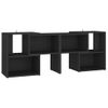 Mueble De Tv Madera Contrachapada Negro 104x30x52 Cm